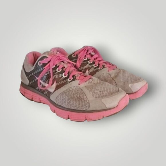 6Y- Nike Lunarglide 2 Gray/Pink  414302-004 - Picture 1 of 5